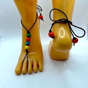 Multicolor would be and leather, barefoot sandals